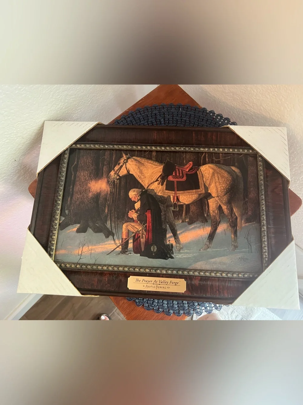 Arnold Friberg The Prayer at Valley Forge Framed Textured Lithograph COA 2007
